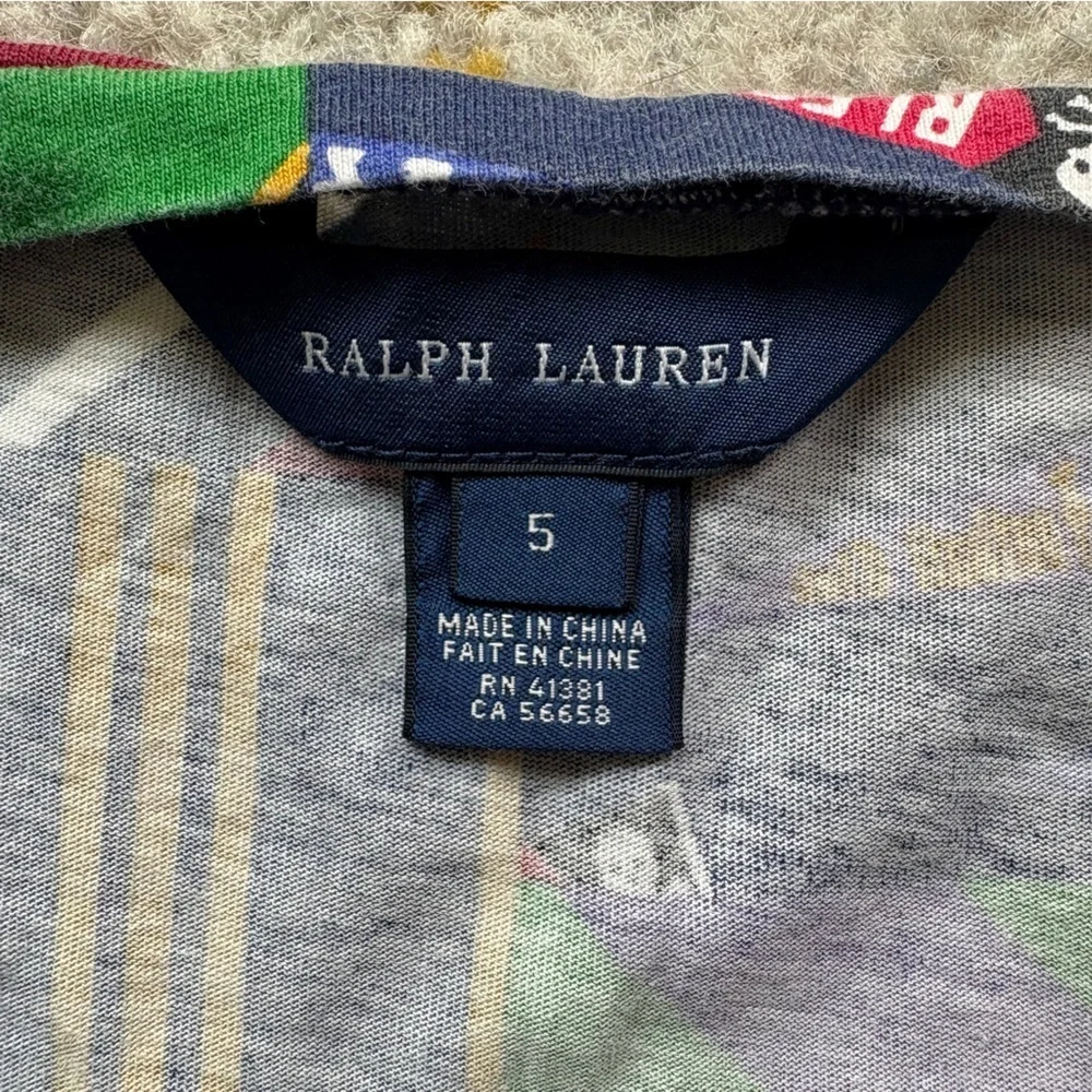 Ralph Lauren Dress Girls 5 Short Sleeve Ruffle